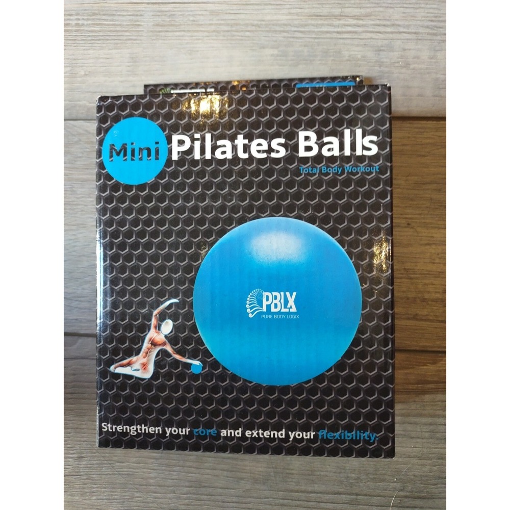 PBLX Mini PILATES Blue Ball NEW‎ 9" Diameter w/ Inflation Straw